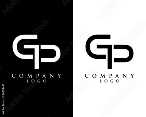 Initial Letter GP, PG Logo Template Design vector