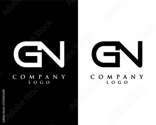 Initial Letter GN, NG  Logo Template Design vector