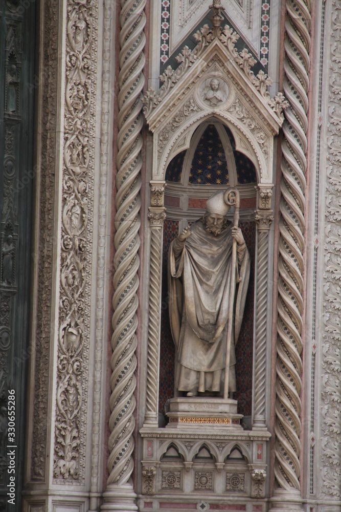 Statue on Florence Cathedral Italy