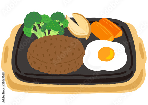 ハンバーグプレート目玉焼きのせ