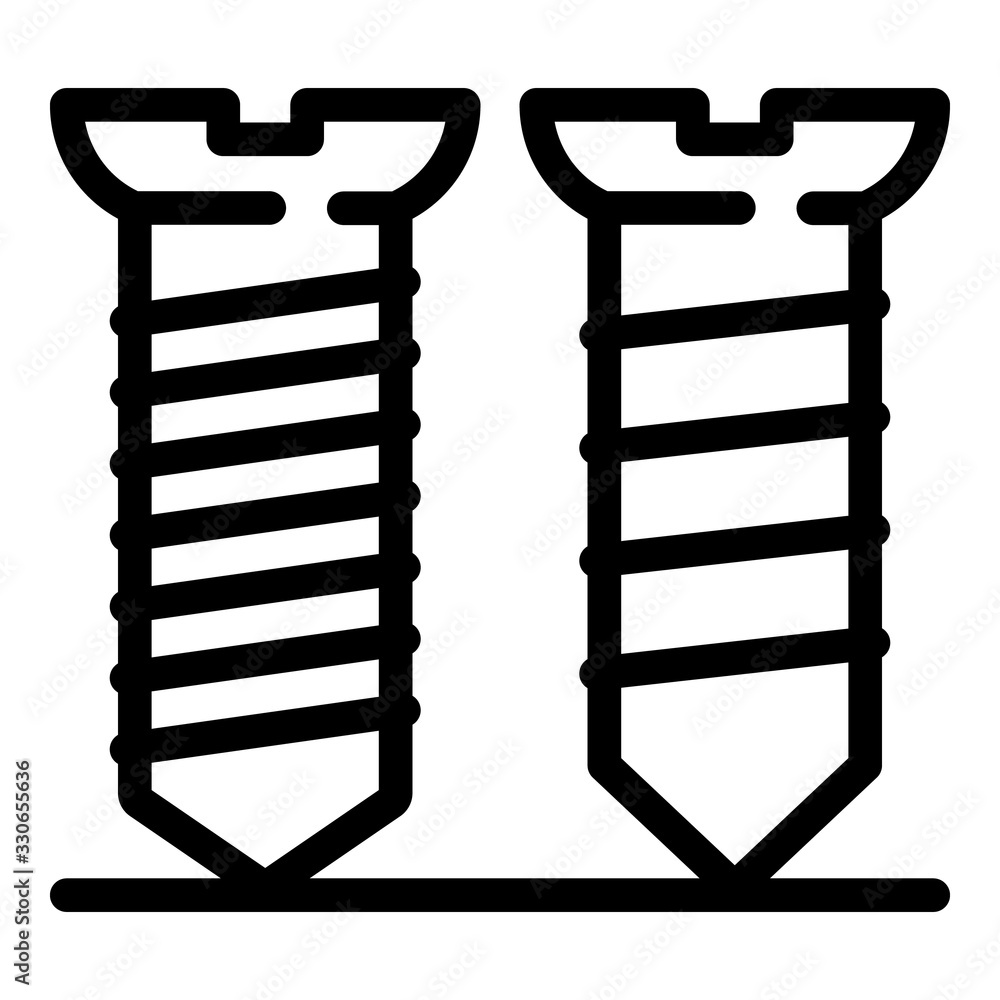 Screws icon. Outline screws vector icon for web design isolated on white background Screws icon. Outline screws vector icon for web design isolated on white background