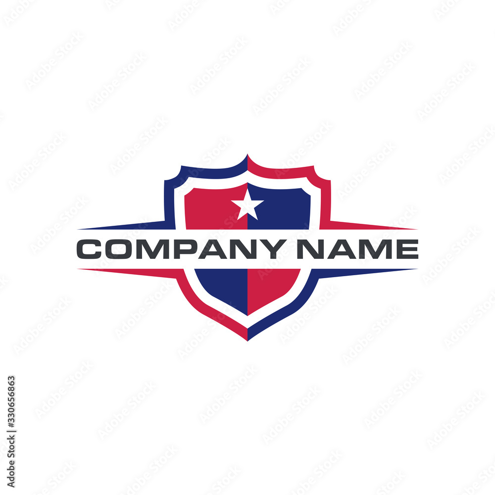 Fototapeta premium American Shield Logo