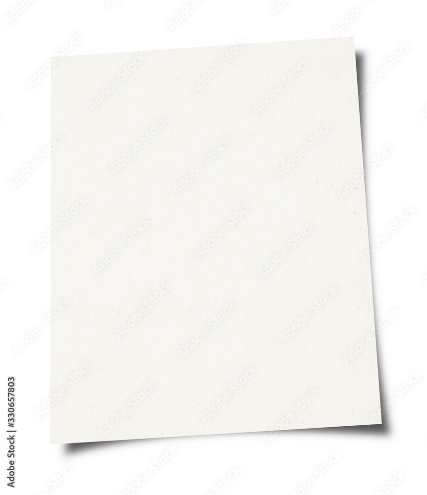 White Paper sheet background - isolated on white - obrazy, fototapety, plakaty 