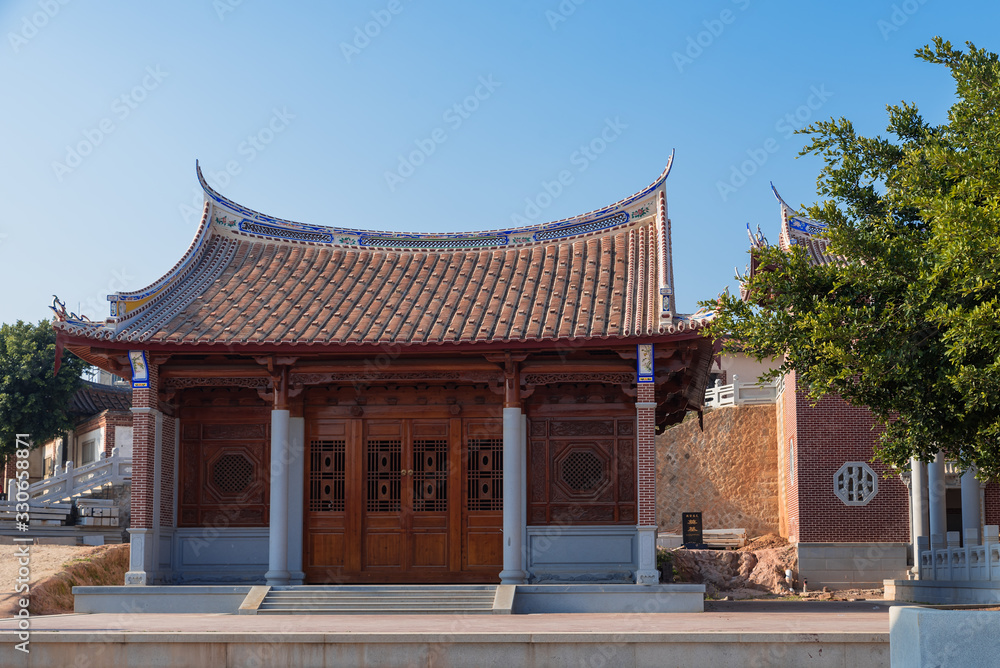 Traditional Chinese temple complex with artistic form Traditional Chinese temple complex with artistic form