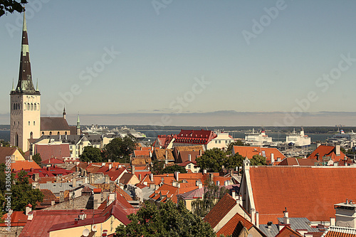 Vászonkép View of St Olaf Church in Estonia