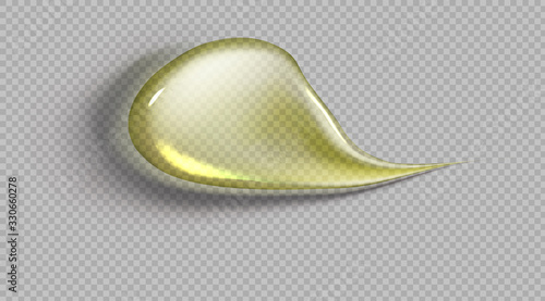 Cosmetic lotion or gel smear realistic vector illustration. Gel, soap, toothpaste, cosmetic face mask or serum texture smudge swatch isolated on transparent background