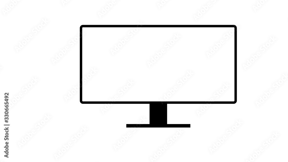 Modern TV lcd, led with dandelion flowers on screen Modern TV lcd, led with dandelion flowers on screen