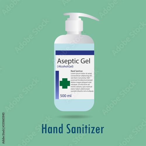 Hand sanitizers. Alcohol rub sanitizers kill most bacteria, fungi and stop some viruses such as coronavirus. Hygiene product. Covid-19 spread prevention. Vector illustration.