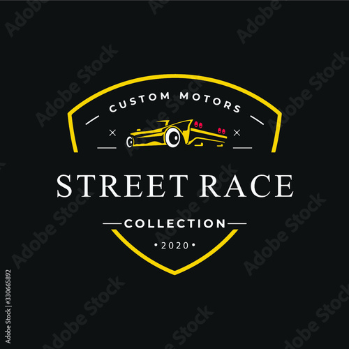 retro cars logo vintage design old style vector photo