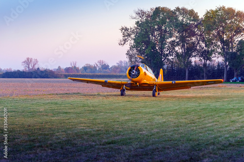 small yellow plane