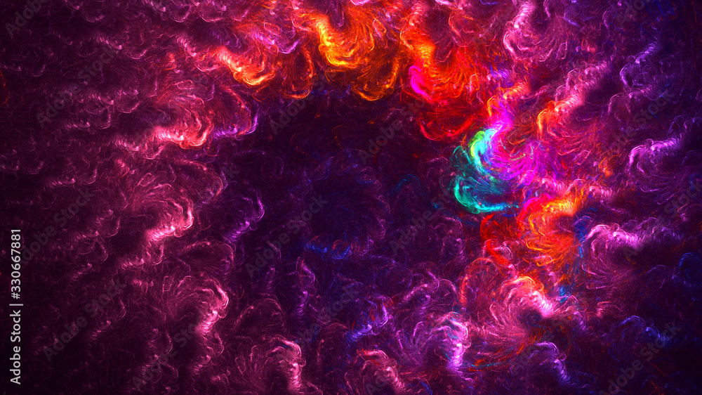 Obraz premium 3D rendering abstract round light background