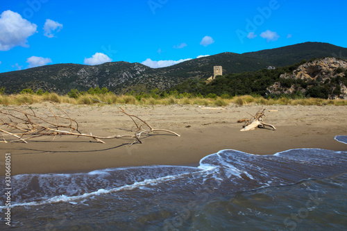 Alberese (GR), Italy - June 10, 2017: The beach in Uccellina Natural Reserve, Alberese, Grosseto, Tuscany, Italy, Europe photo