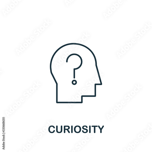 Curiosity icon from life skills collection. Simple line Curiosity icon for templates, web design and infographics