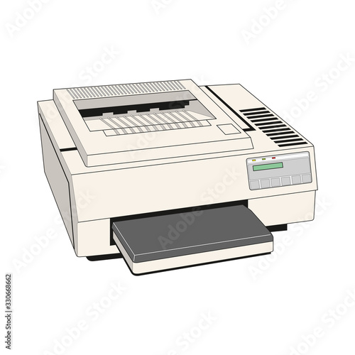 Printer vector illustrations isolated on a white background in EPS10