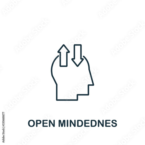 Open Mindedness icon from life skills collection. Simple line Open Mindedness icon for templates, web design and infographics