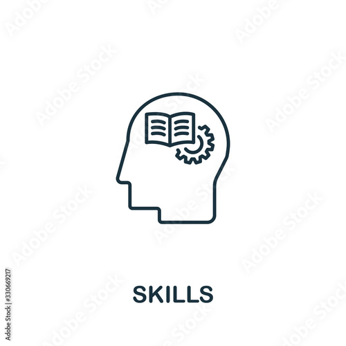 Skills icon from teamwork collection. Simple line element Skills symbol for templates, web design and infographics