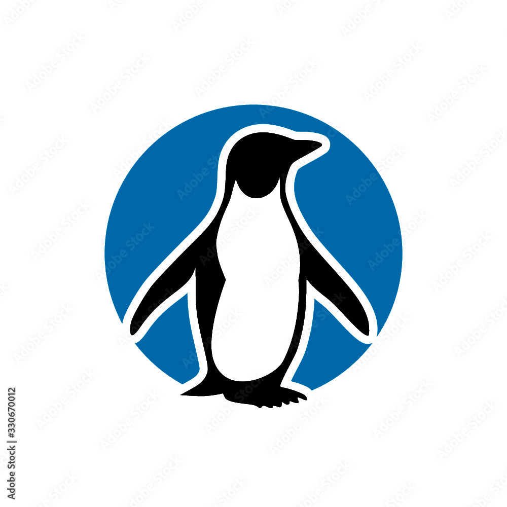 Naklejka premium Penguin icon isolated on white background