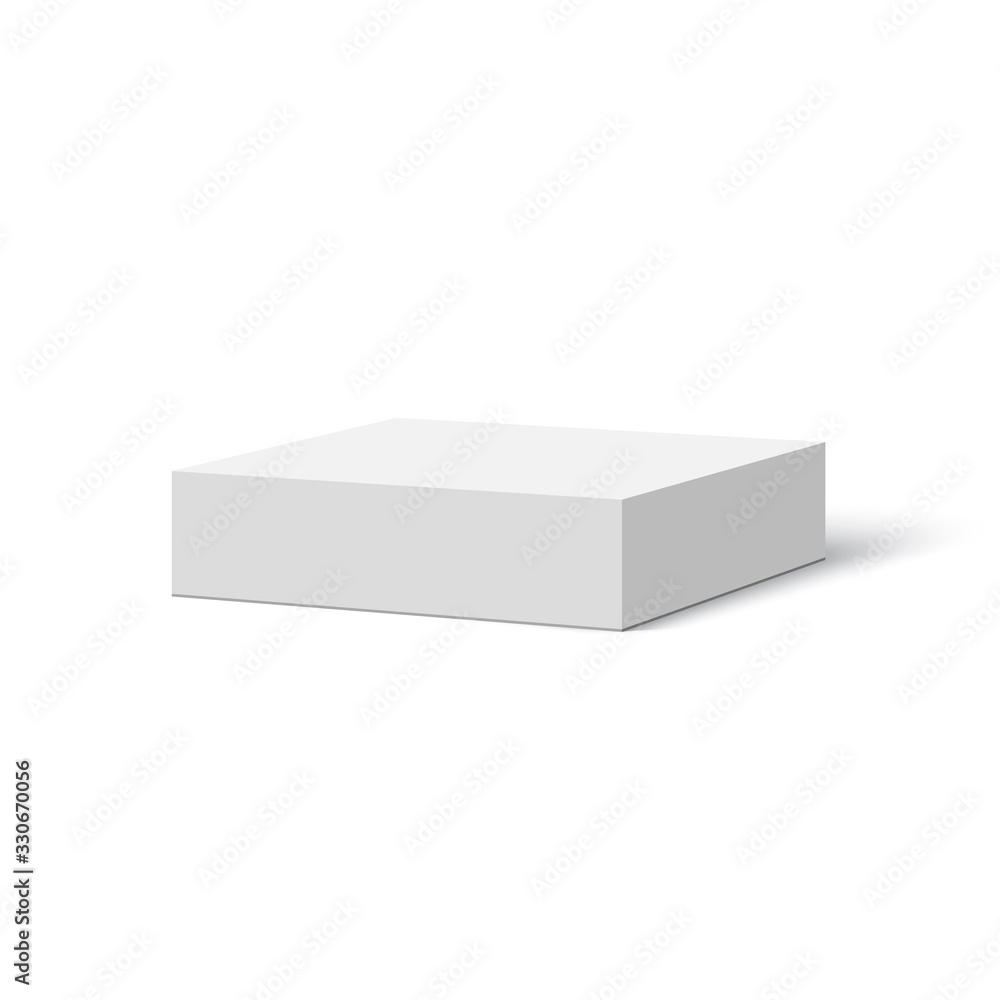 White square box. Package. Vector illustration. White square box. Package. Vector illustration.