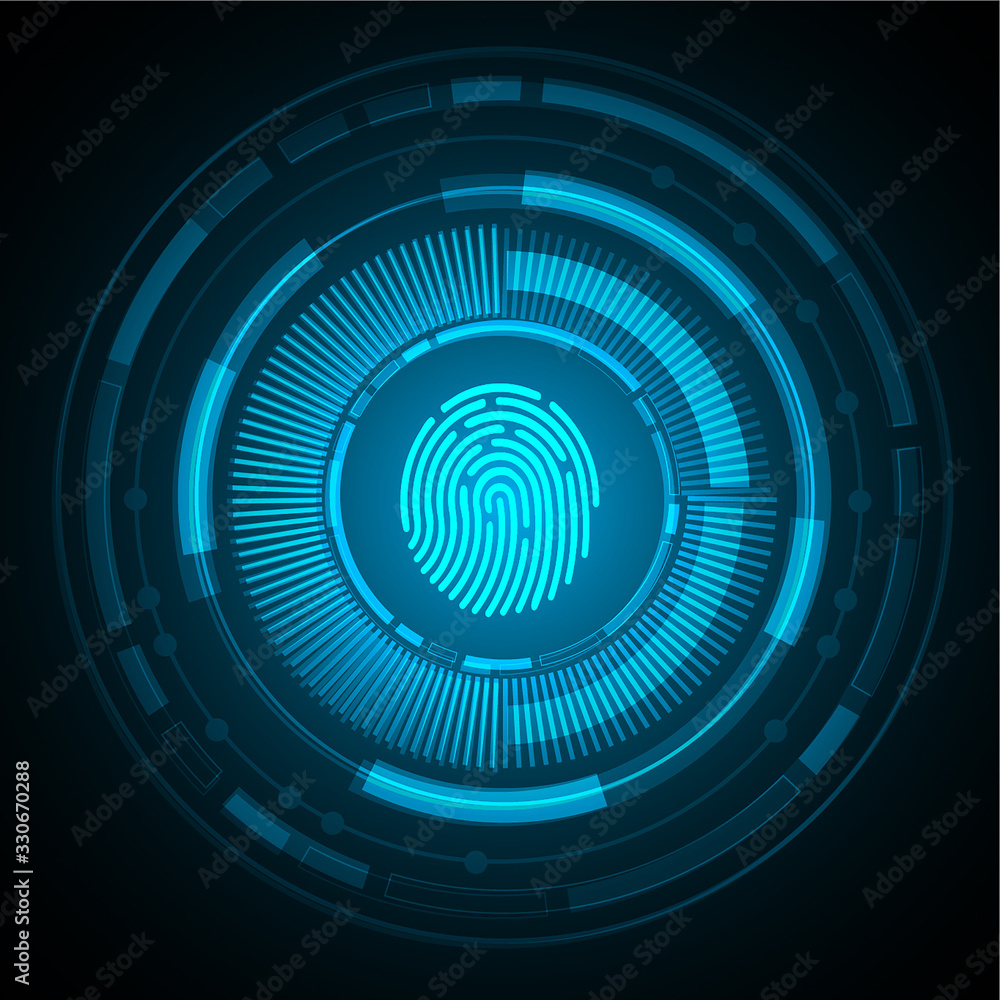 Fingerprint network cyber security background. Closed Padlock Fingerprint network cyber security background. Closed Padlock