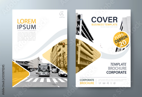 Annual report brochure flyer design, Leaflet presentation, book cover templates, layout in A4 size. vector. photo