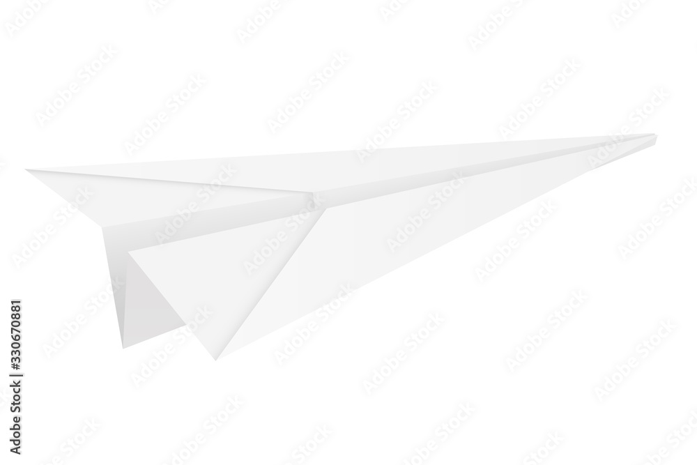 Paper airplane. Folded glider Paper airplane. Folded glider