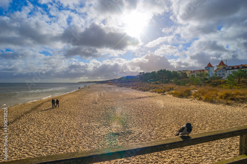 Baltic Sea, Usedom Island, winter, morning. Pictures of carefree life, practically just a few hours before the corona virus crisis changes everyone: the island is now closed. Fear instead of joy.