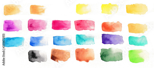 Obraz na płótnie color watercolor stain stains on paper