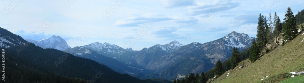 Panorama nahe der Ackernalm Richtung Guffert Panorama nahe der Ackernalm Richtung Guffert
