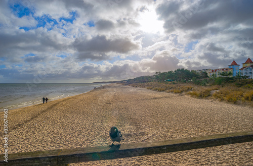 Baltic Sea, Usedom Island, winter, morning. Pictures of carefree life, practically just a few hours before the corona virus crisis changes everyone: the island is now closed. Fear instead of joy.