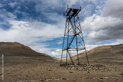Watchtower at Reka Pamir River Valley