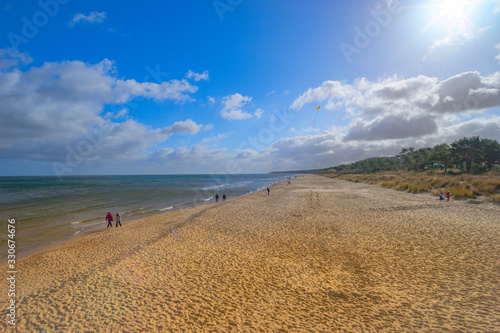 Baltic Sea, Usedom Island, winter, morning. Pictures of carefree life, practically just a few hours before the corona virus crisis changes everyone: the island is now closed. Fear instead of joy.
