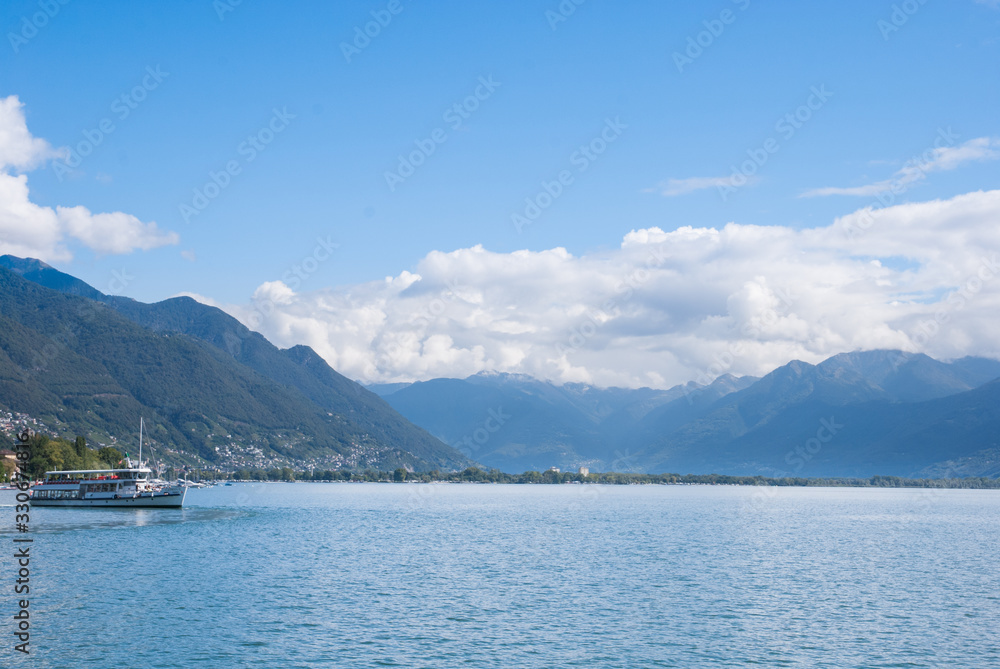 Locarno best view in summer Switzerland Alps and Italian Alps Lago Maggiore Lake Maggiore best Italy Switzerland 