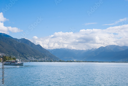 Locarno best view in summer Switzerland Alps and Italian Alps Lago Maggiore Lake Maggiore best Italy Switzerland  © Gandarina Ekaterina