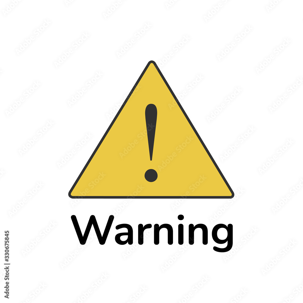 Triangle Hazard warning attention sign with with exclamation mark symbol. Stock Vector illustration isolated on white background. Triangle Hazard warning attention sign with with exclamation mark symbol. Stock Vector illustration isolated on white background.