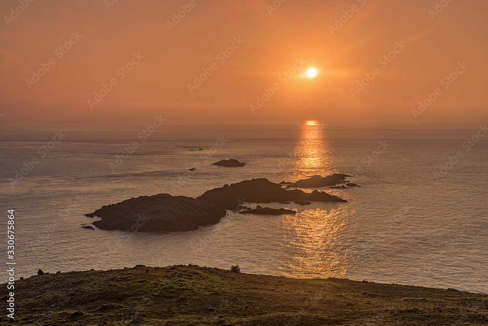 Fototapeta premium The island in the early morning, the scenery is very beautiful