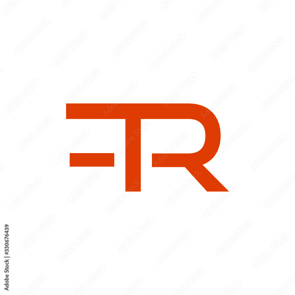 Fototapeta premium Initial FR Letter Linked Logo isolated on white background