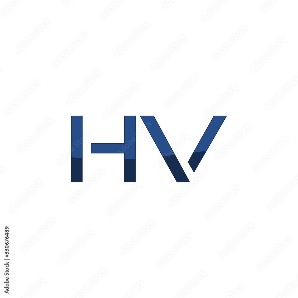 Letter HV Logo Design isolated on white background Letter HV Logo Design isolated on white background