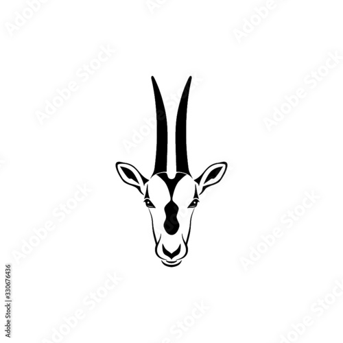 Goat head icon isolated on white background