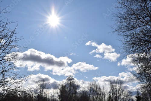 blue sky with clouds