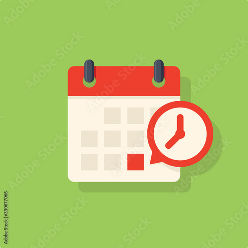 Meeting Deadlines modern stylish icon on green background