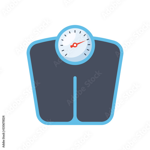 Bathroom scale stylish icon on white background