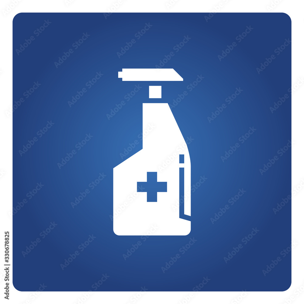cleaning gel spray or dispenser, medical bottle symbol cleaning gel spray or dispenser, medical bottle symbol