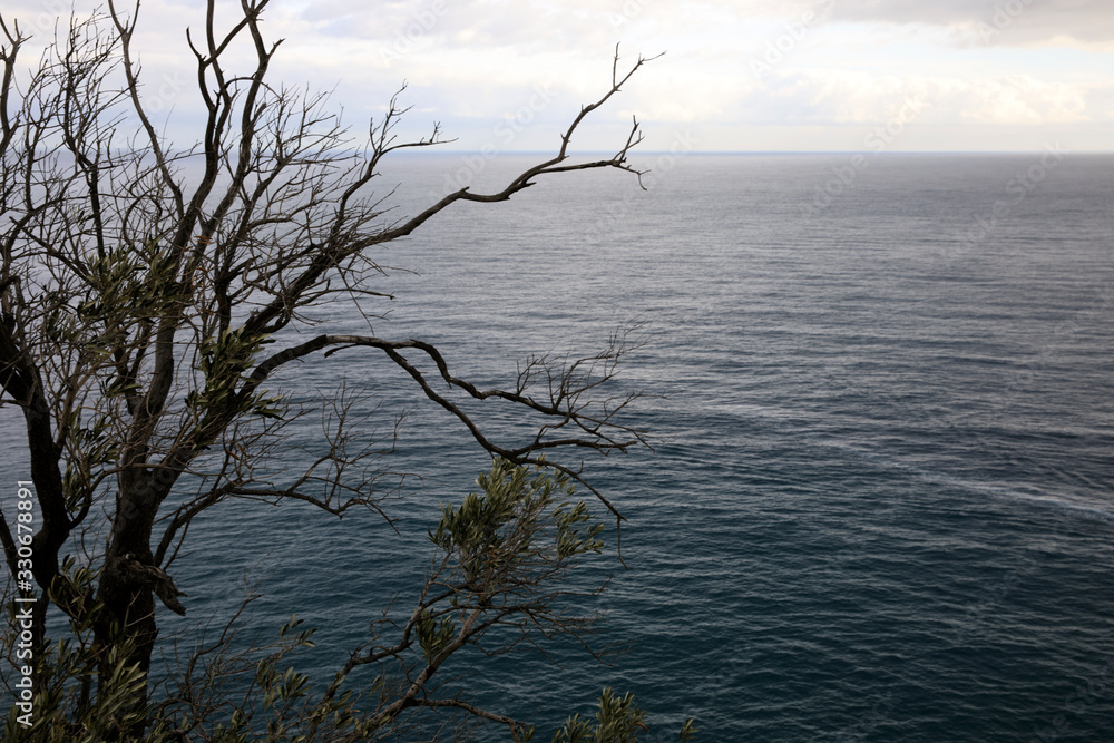 Varigotti (SV), Italy - December 30, 2017: Landscape view from Crena Point, Italian Riviera, Savona, Liguria, Italy Varigotti (SV), Italy - December 30, 2017: Landscape view from Crena Point, Italian Riviera, Savona, Liguria, Italy