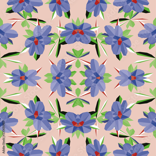 seamless floral pattern with flowers and leaves backgrounds vector design