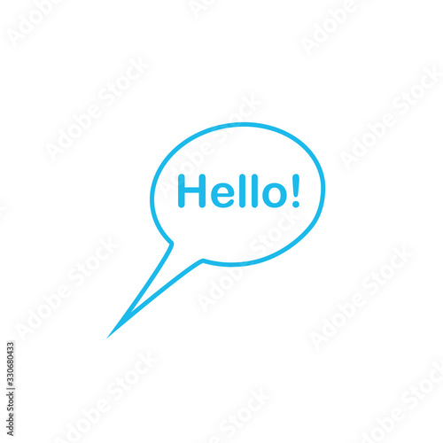 Chat speach bubble with hel...