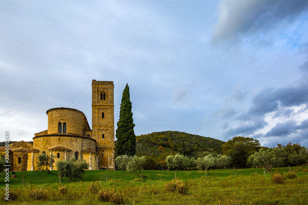 The meadow around the abbey