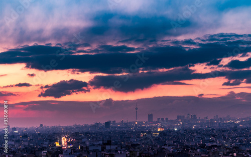 Beautiful skyline of Tehran-Iran, Tehran the capital of Iran cityscape. © PR ART