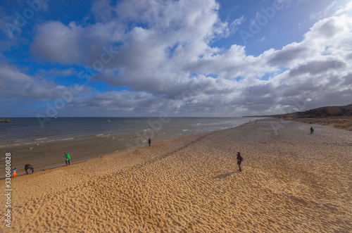 Baltic Sea, Usedom Island, winter, morning. Pictures of carefree life, practically just a few hours before the corona virus crisis changes everyone: the island is now closed. Fear instead of joy.