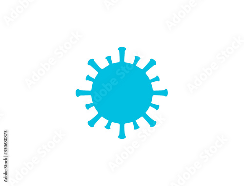 Coronavirus blue icon on a white background
