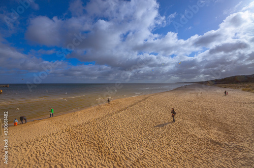 Baltic Sea, Usedom Island, winter, morning. Pictures of carefree life, practically just a few hours before the corona virus crisis changes everyone: the island is now closed. Fear instead of joy.